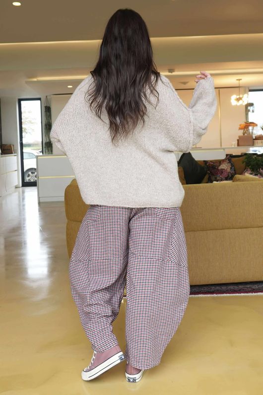 Big Softie Funnel Grunge Knit Oatmeal